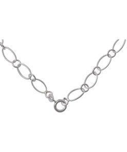 925 Silver Brushed Link Chain-40 Cms