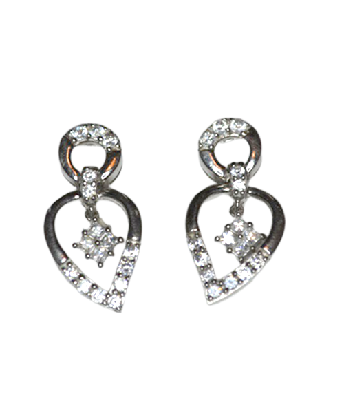 sterling silver and cz earrings