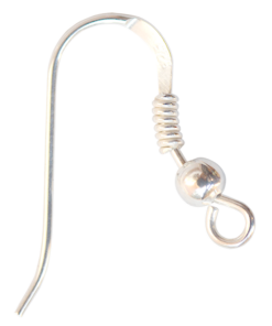 Sterling Silver Earwire with Spring and 3mm Ball