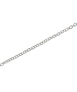 Sterling Silver Round Link Chain - 100 cms