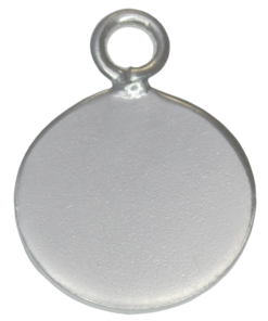 925 Silver Round Engraving Charm-15mm