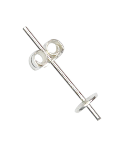 Sterling Silver Stud with 4mm Disc and Earring Back
