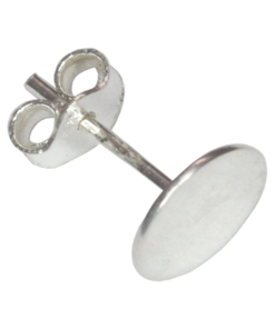 Sterling Silver 7mm Flat Pad Stud and Earring Back
