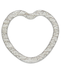 Sterling Silver Striped Heart Ring
