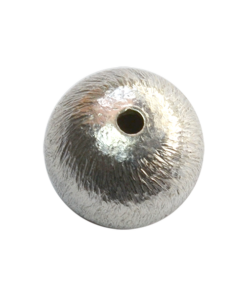 Sterling Silver 6mm Brushed Beads