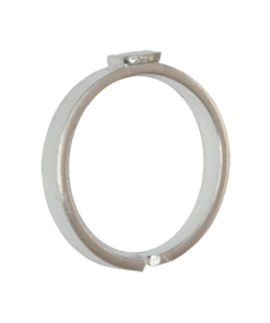 925 Silver Brushed Ring with Disc-5mm