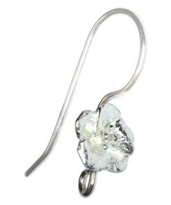 Sterling Silver Earring Wires with Large Flower