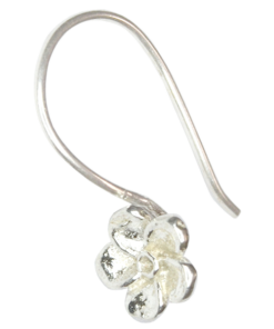 Sterling Silver Ear wire with Flower Petals