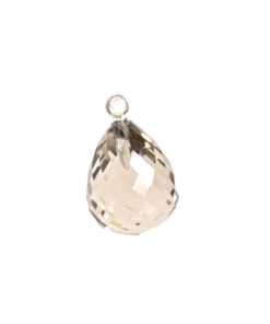 Sterling Silver with Smoky Topaz Faceted Charm