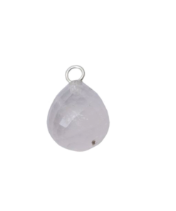 925 Silver with Rose Quartz Faceted Charm