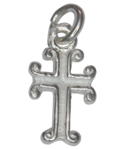 Sterling Silver Cross Charm-11mm