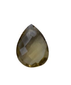 Briolette Faceted Lemon Topaz Drop