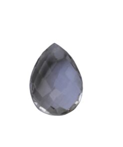 Briolette Faceted Crystal Quartz Drop