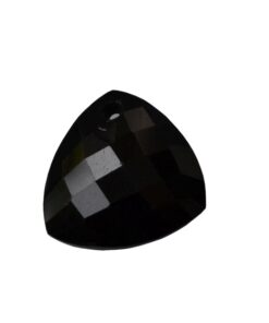 Briolette Faceted Black Onyx Trillion
