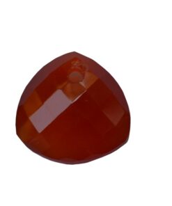 Briolette Faceted Cornelian Trillion
