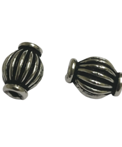 Sterling Silver Striped Bead