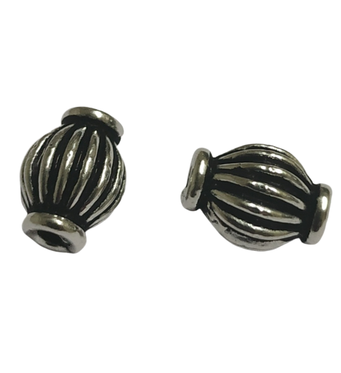 Buy Sterling Silver Striped Bead | Silver Beads and Findings
