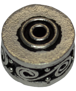 Sterling Silver Drum Shaped Bead