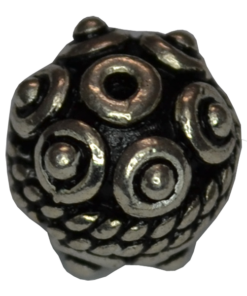 Sterling Silver 7mm Fine Rava Work Bead