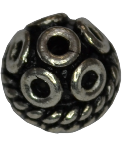 Sterling Silver 6mm Oxidized Bead