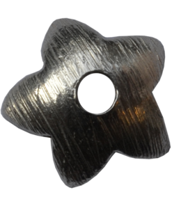 925 Silver 9mm Brushed Flower Cap