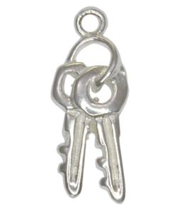Sterling Silver Double Key Charm