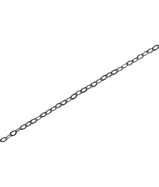 925 Silver Flat Link Chain-100 Cms - Silver Beads and Findings