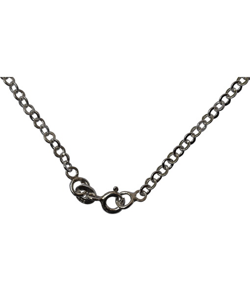Round Flat Links Chain - 40 cms - Silver Beads and Findings