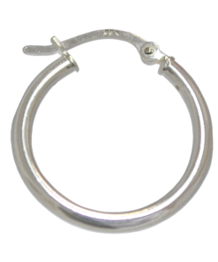 35mm Sterling Silver Creole with Lock