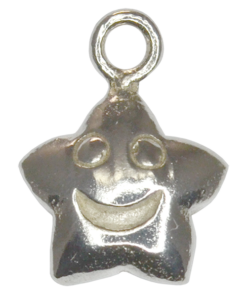 Sterling Silver Smiling Star Charm