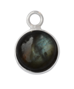 Sterling Silver Round Labrodorite Charm