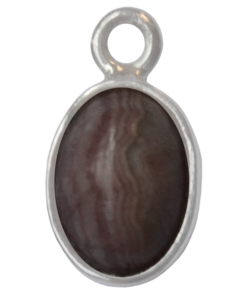 Sterling Silver Oval Rhodocrocite Charm