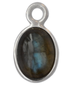 Sterling Silver Oval Labrodorite Charm
