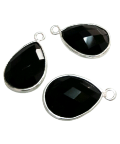 Sterling Silver Black Onyx Drop Charm