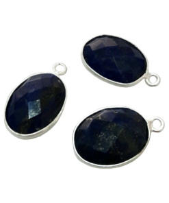 Sterling Silver Oval Lapis CHARM