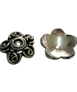 Sterling Silver Flower Bead Cap