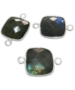 Sterling silver Square Labrodorite Connector