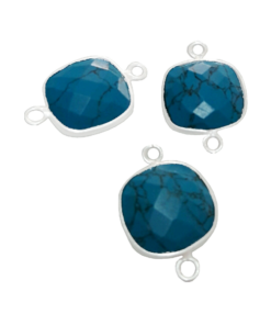 Sterling Silver Square Turquoise Connector