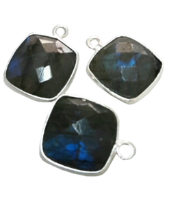 Sterling Silver Labrodorite Square CHARM