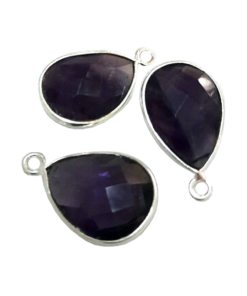 Sterling Silver Amethyst Drop CHARM