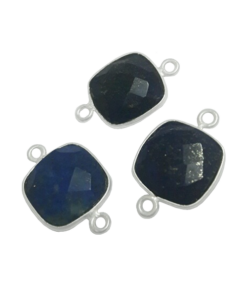 Sterling Silver Square Lapis Connector