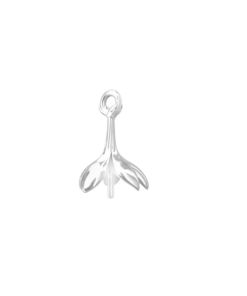 Sterling Silver Flower Bail for Half Drilled Beads