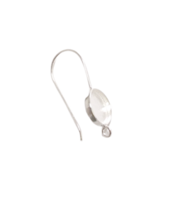 Sterling Silver Setting Earhook 8mm WITH OPEN LOOP