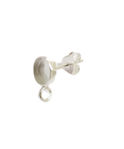 Sterling Silver Setting Stud 10mm with OPEN Loop
