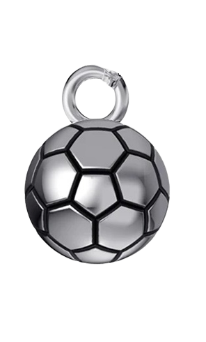 Sterling Silver Football Charm - Silver Beads and Findings