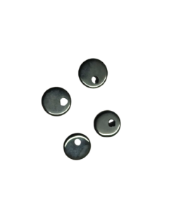 8mm Flat Black Onyx with Hole on Top