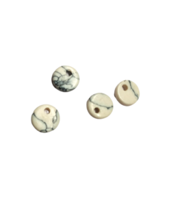 8mm Flat Howlite with Hole on Top