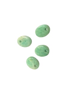 8*10mm Flat Oval Amazonite with Hole on Top