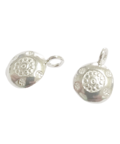 Sterling Silver Round Pattern Charm