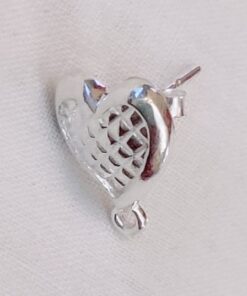 Sterling Silver Heart Stud with Loop
